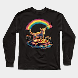 Cat Rainbow Bedtime Stories Long Sleeve T-Shirt